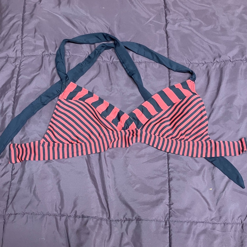 Mossimo Supply Co. Red and Black Striped bikini top